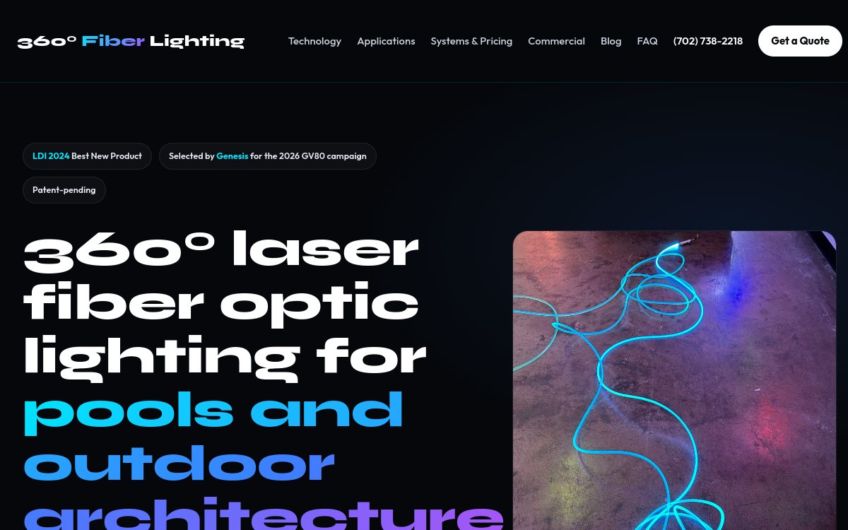 Screenshot of 360 Fiber Lighting